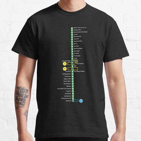 Line 2 Parody Map Classic T-Shirt