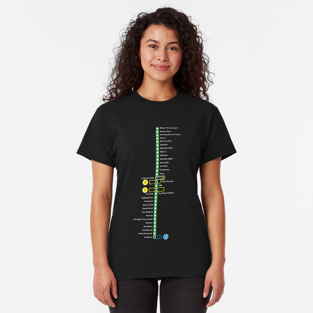 Line 2 Parody Map Classic T-Shirt