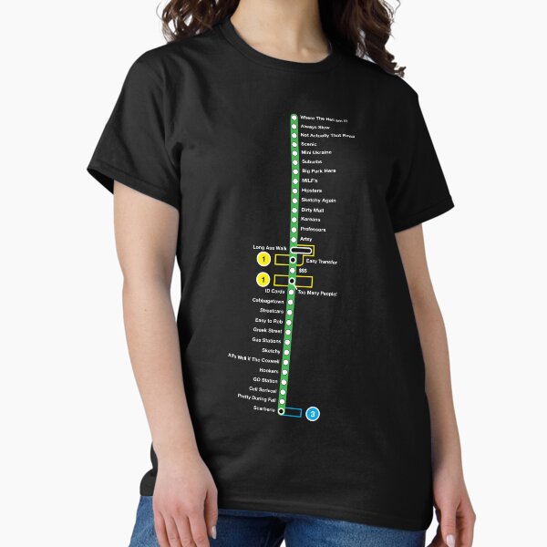 Line 2 Parody Map Classic T-Shirt