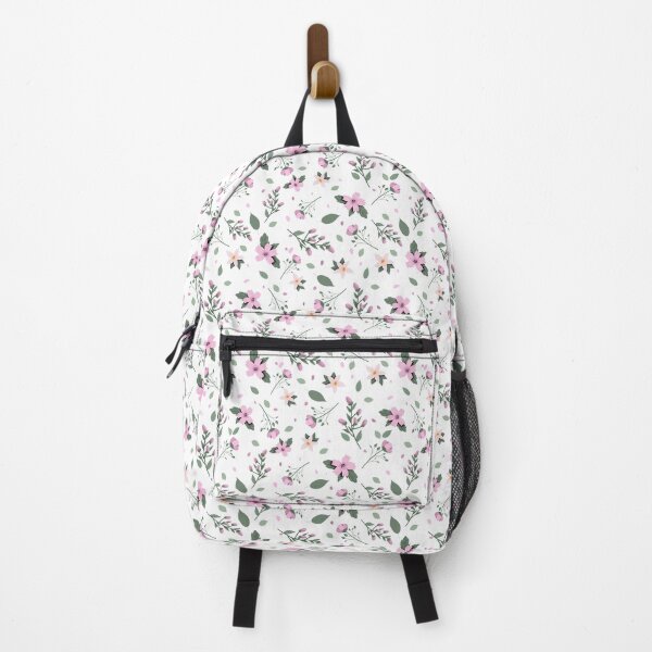 Item preview, Hand Drawn Pattern of Delicate Pink Spring Flowers and Leaves designed and sold by Anna Dreams_Art.