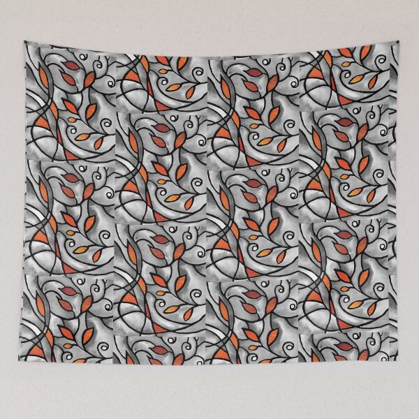 Item preview, Art Nouveau Batik Stained Glass Style Watercolor Art III designed and sold by Irina Sztukowski.