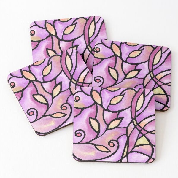 Item preview, Art Nouveau Batik Stained Glass Style Watercolor Art IV designed and sold by Irina Sztukowski.