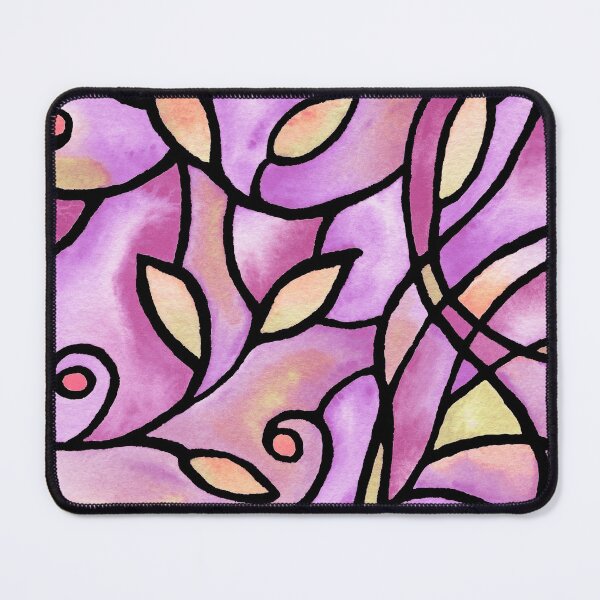 Item preview, Art Nouveau Batik Stained Glass Style Watercolor Art IV designed and sold by Irina Sztukowski.