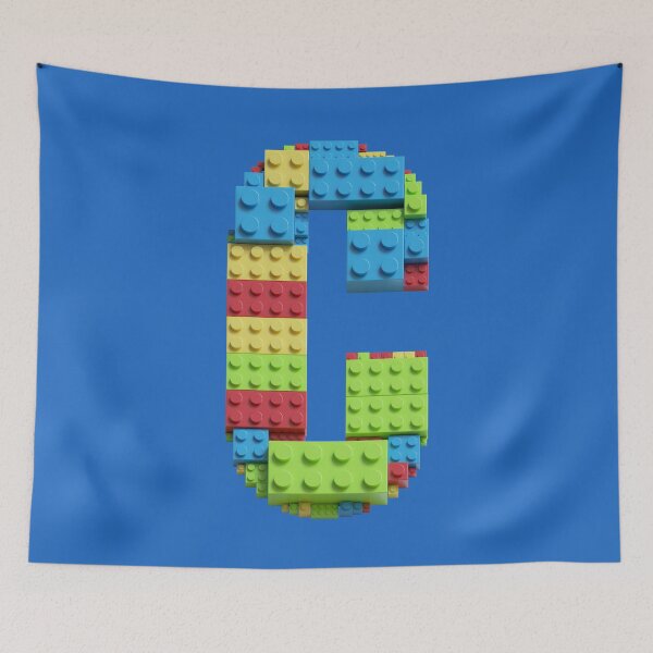 Item preview, Building Brick Initial C in Primary Colors designed and sold by TheFlyingPug.