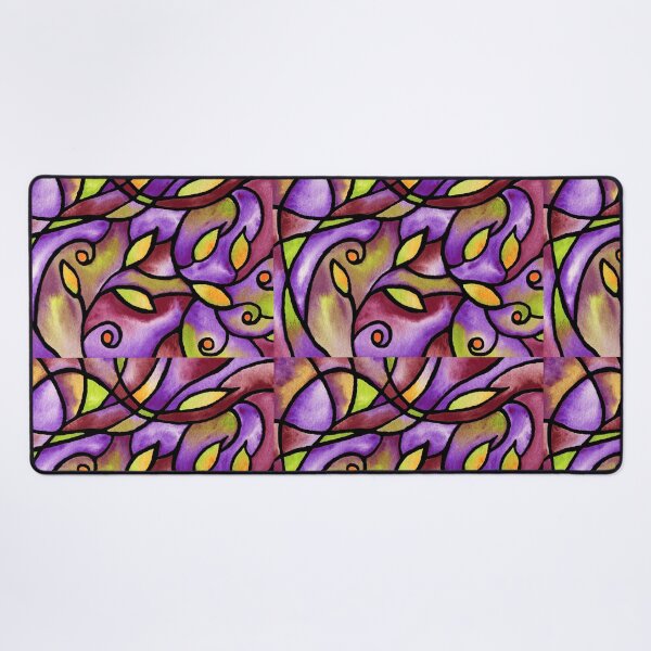 Item preview, Art Nouveau Batik Stained Glass Style Watercolor Art V designed and sold by Irina Sztukowski.
