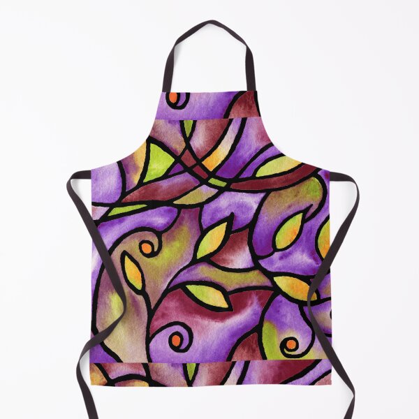 Item preview, Art Nouveau Batik Stained Glass Style Watercolor Art V designed and sold by Irina Sztukowski.
