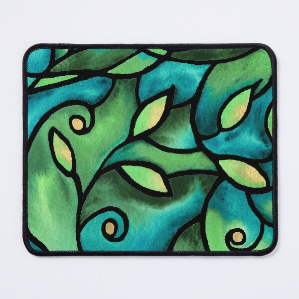 Item preview, Art Nouveau Batik Stained Glass Style Watercolor Art VI designed and sold by Irina Sztukowski.