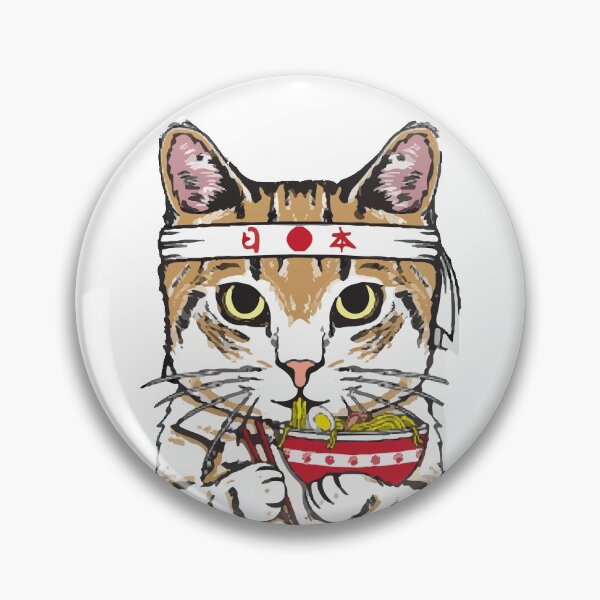 Item preview, Kung Fu Cat Eating Noodles designed and sold by spirit-of-art.