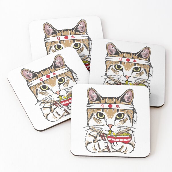 Item preview, Kung Fu Cat Eating Noodles designed and sold by spirit-of-art.
