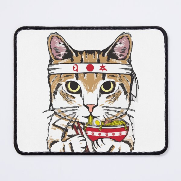Item preview, Kung Fu Cat Eating Noodles designed and sold by spirit-of-art.