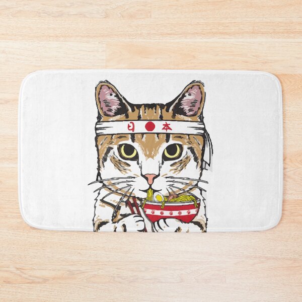 Item preview, Kung Fu Cat Eating Noodles designed and sold by spirit-of-art.