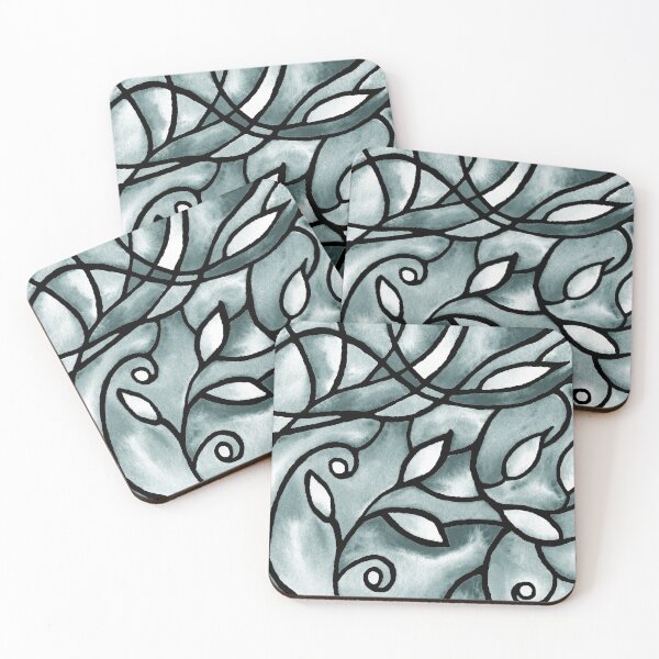 Item preview, Art Nouveau Batik Stained Glass Style Watercolor Art VII designed and sold by Irina Sztukowski.