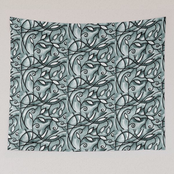 Item preview, Art Nouveau Batik Stained Glass Style Watercolor Art VII designed and sold by Irina Sztukowski.