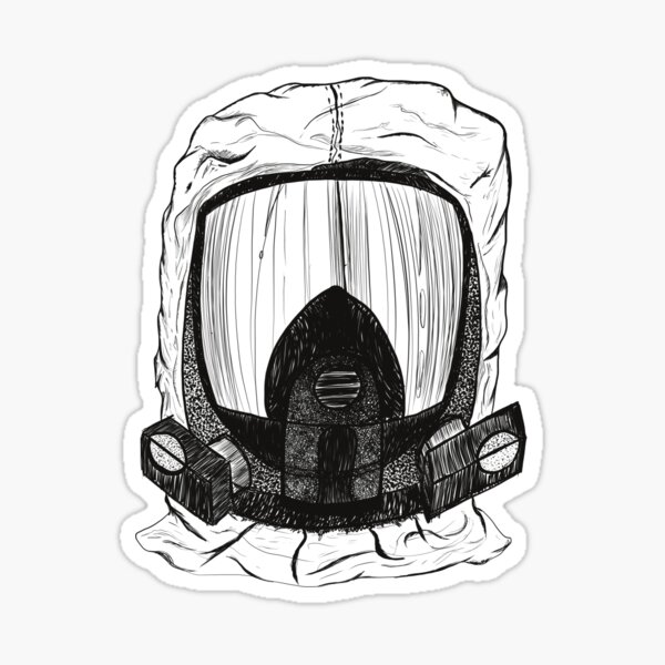 Artikel-Vorschau von Gefahrstoffanzug Helm, designt und verkauft von beanygeek.