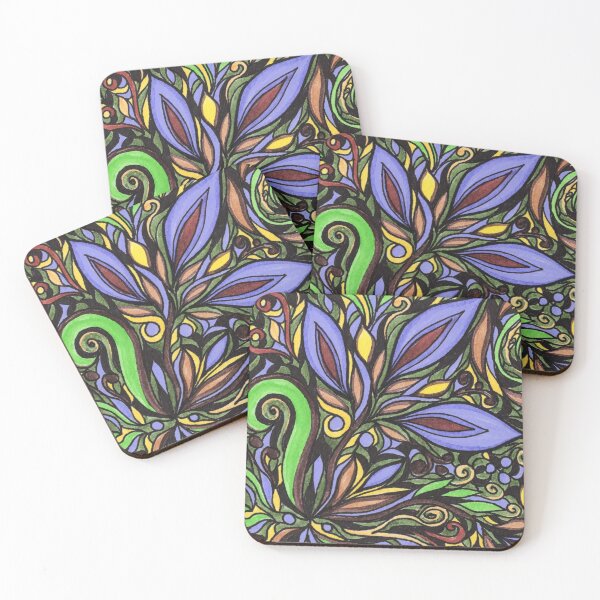 Item preview, Art Nouveau Batik Stained Glass Style Watercolor Art IX designed and sold by Irina Sztukowski.