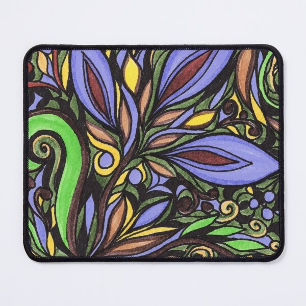 Item preview, Art Nouveau Batik Stained Glass Style Watercolor Art IX designed and sold by Irina Sztukowski.