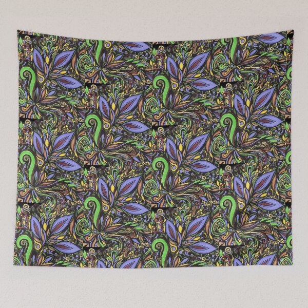 Item preview, Art Nouveau Batik Stained Glass Style Watercolor Art IX designed and sold by Irina Sztukowski.