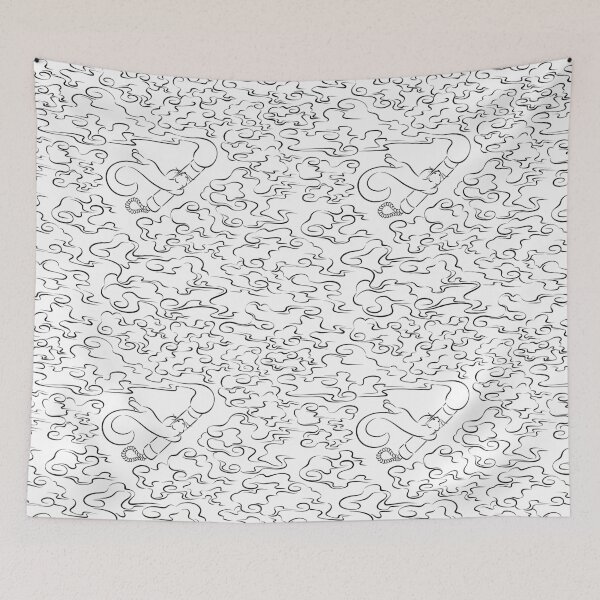 Item preview, Swirly Cloud Pattern - Black on White designed and sold by Mink - the Drawing Researcher.