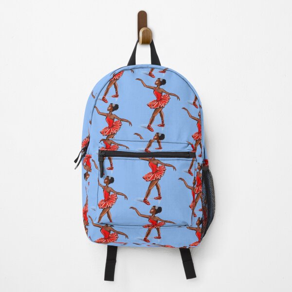 Item preview, Ballet in red shoes - ballerina doing pirouette in red tutu and red shoes - brown skin ballerina designed and sold by Artonmytee.
