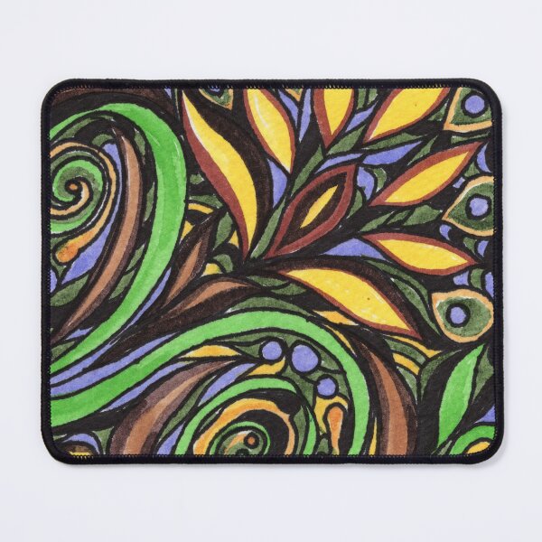 Item preview, Art Nouveau Batik Stained Glass Style Watercolor Art X designed and sold by Irina Sztukowski.
