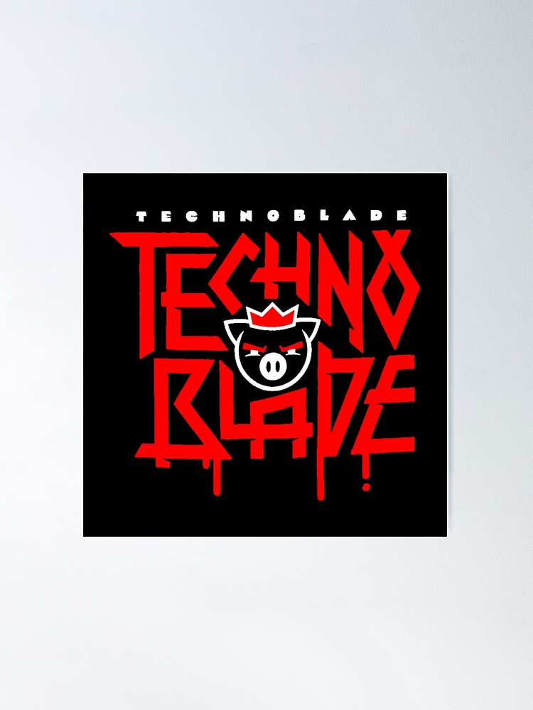 Technoblade Merch Techno Blade Logo Poster for Sale by SamibShop