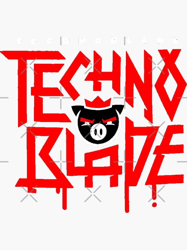 technoblade logo  Sticker for Sale by Angelicaves