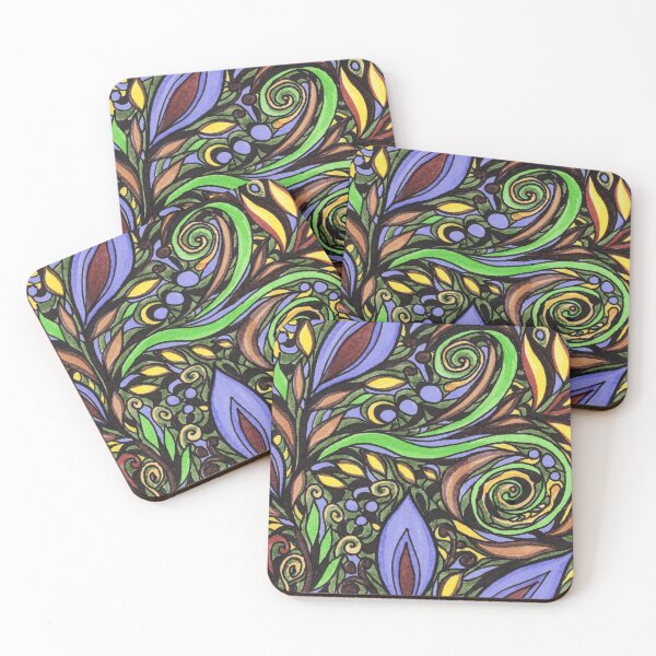 Item preview, Art Nouveau Batik Stained Glass Style Watercolor Art XI designed and sold by Irina Sztukowski.