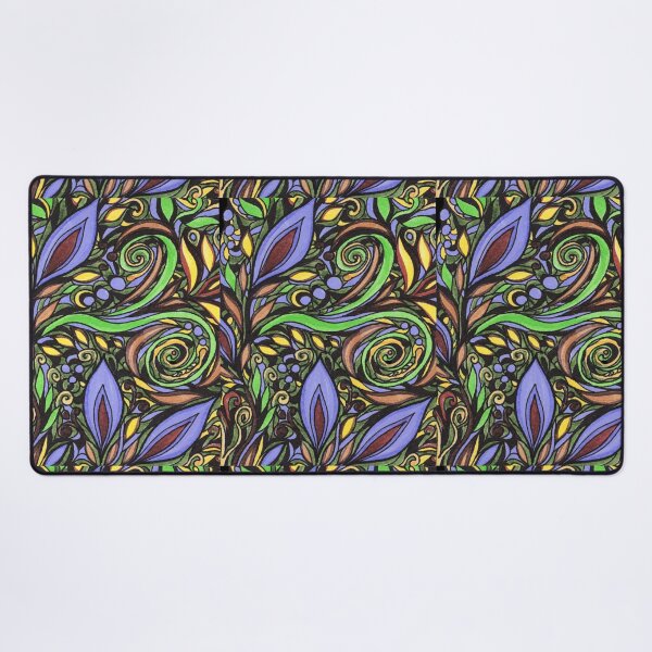 Item preview, Art Nouveau Batik Stained Glass Style Watercolor Art XI designed and sold by Irina Sztukowski.