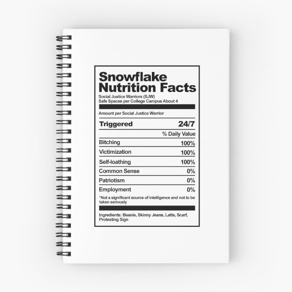 Item preview, Snowflake Nutrition Facts  designed and sold by T-ShirtGuy.