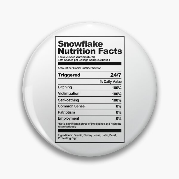 Item preview, Snowflake Nutrition Facts  designed and sold by T-ShirtGuy.