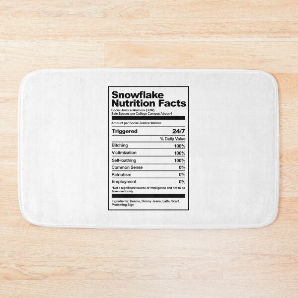 Item preview, Snowflake Nutrition Facts  designed and sold by T-ShirtGuy.