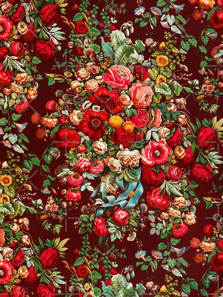 Thumbnail 4 of 4, iPhone Case, Vintage Flower Pattern, Roses designed and sold by patternme.