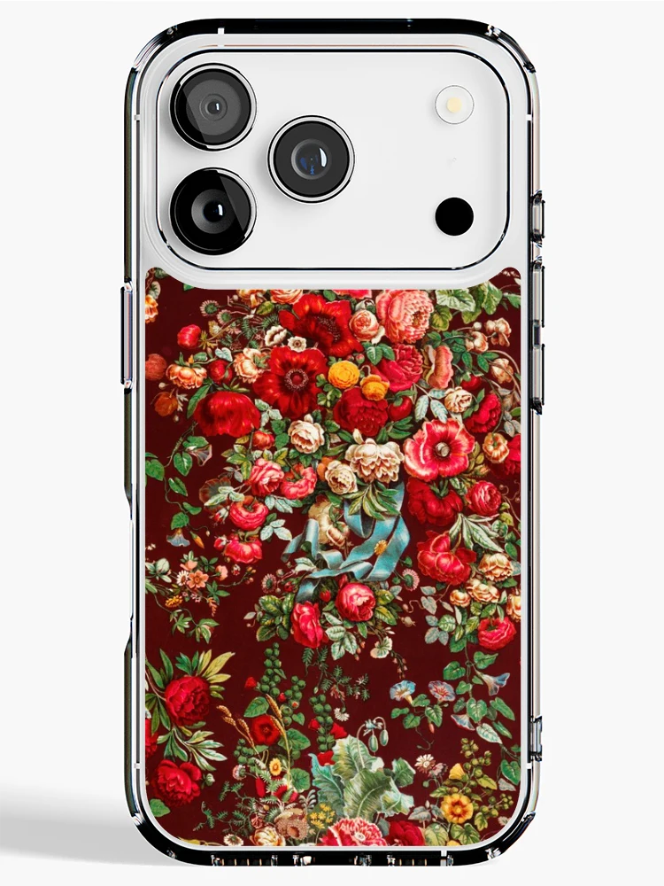 Thumbnail 1 of 5, iPhone Case, Vintage Flower Pattern, Roses designed and sold by patternme.