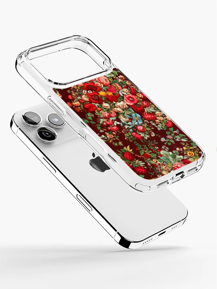 Thumbnail 2 of 5, iPhone Case, Vintage Flower Pattern, Roses designed and sold by patternme.
