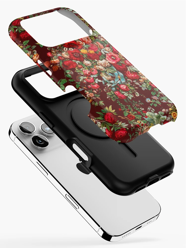 Thumbnail 2 of 4, iPhone Case, Vintage Flower Pattern, Roses designed and sold by patternme.