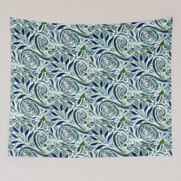 Item preview, Art Nouveau Batik Stained Glass Style Watercolor Art XII designed and sold by Irina Sztukowski.