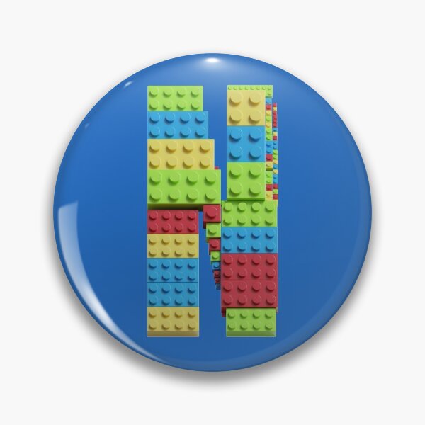 Item preview, Building Brick Initial N in Primary Colors designed and sold by TheFlyingPug.