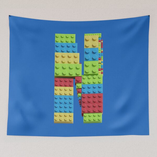 Item preview, Building Brick Initial N in Primary Colors designed and sold by TheFlyingPug.