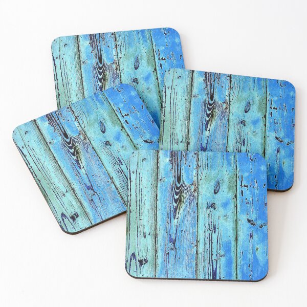 Item preview, Teal-Turquoise-Blue Vintage Reclaimed Repurposed Wood Art designed and sold by DEC02.