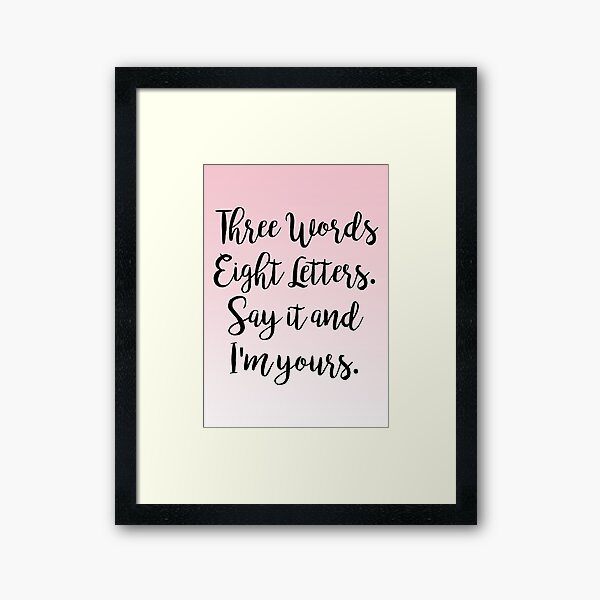 Gossip Girl - Three Words Eight Letters Framed Art Print