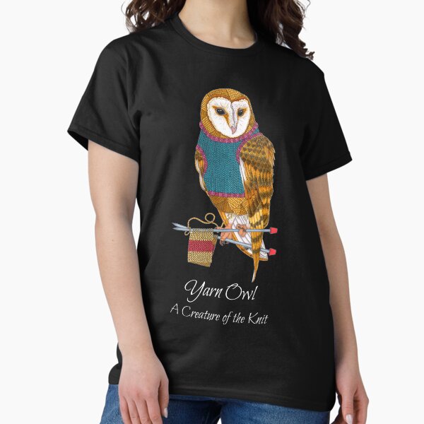 Yarn Owl (for Dark Backgrounds) Classic T-Shirt