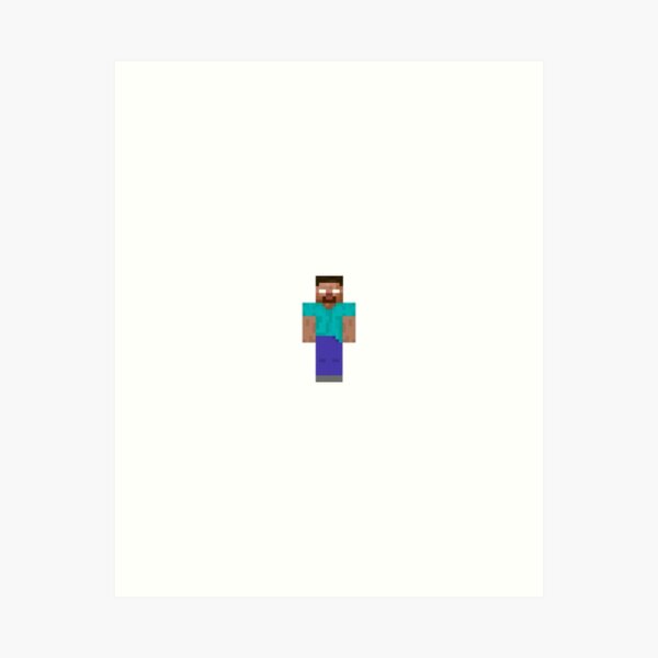 Herobrine Minecraft Art Prints Redbubble