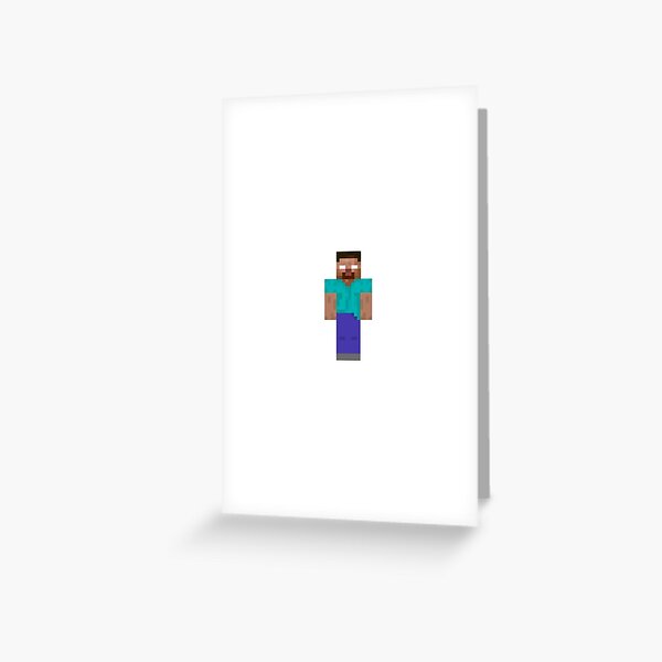 Minecraft Herobrine Greeting Cards Redbubble