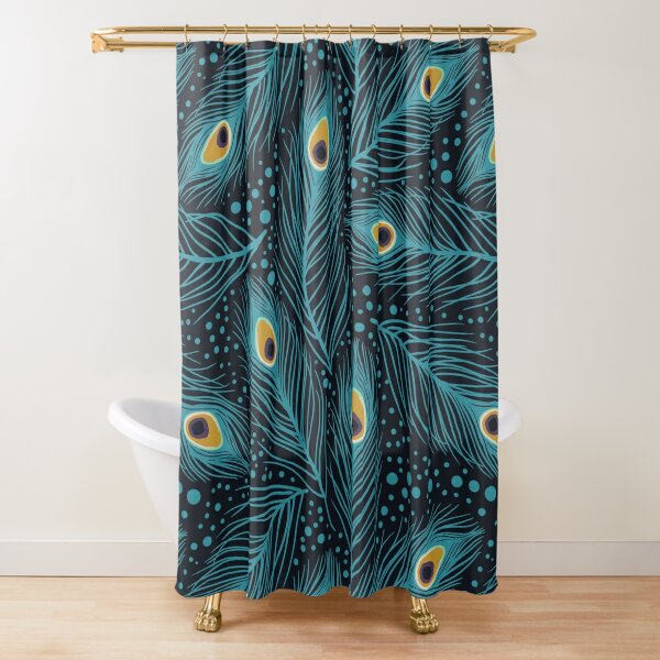 Feather Fantasy. Peacock feathers Shower Curtain