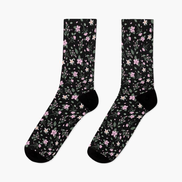 Item preview, Pattern of Delicate Hand Drawn Pink Spring Flowers and Leaves designed and sold by Anna Dreams_Art.