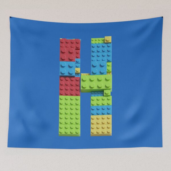 Item preview, Building Brick Initial H in Primary Colors designed and sold by TheFlyingPug.