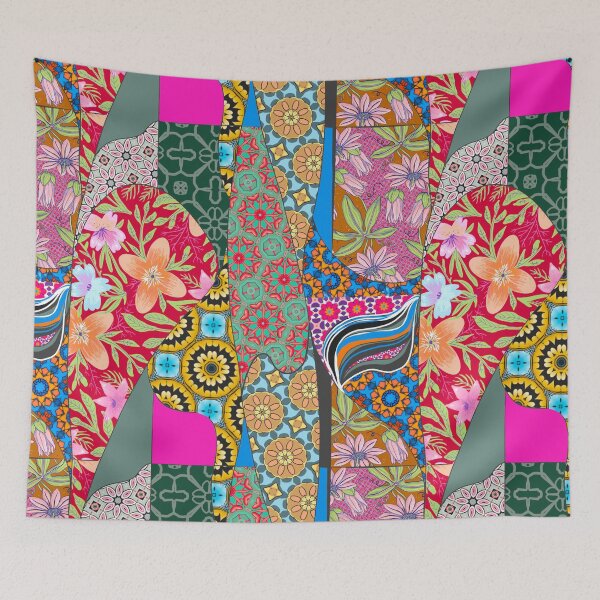 Item preview, Patchwork,mosaic,flowers,azulejo,Portuguese style art designed and sold by MariaMarinova.