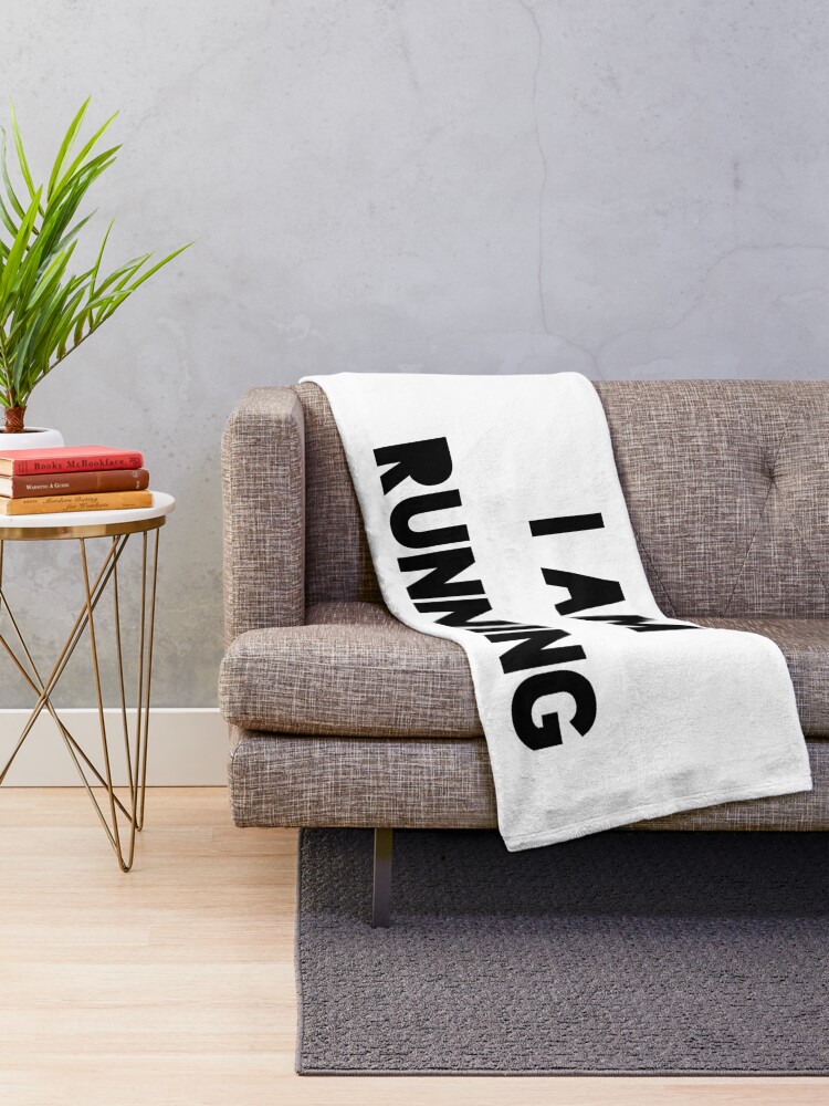 Thumbnail 2 of 6, Throw Blanket, I AM RUNNING designed and sold by iamxxx.