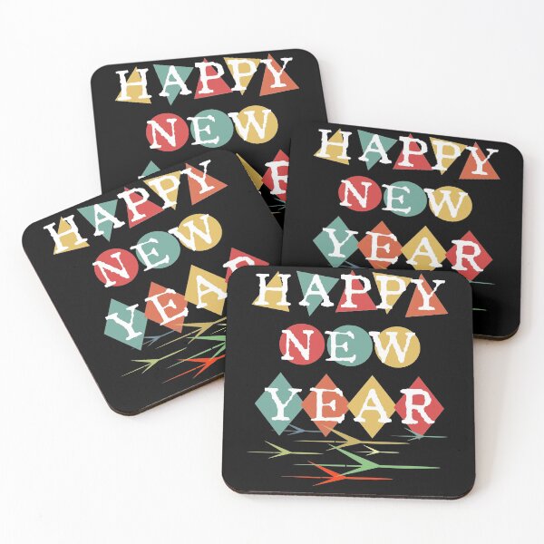 Item preview, Retro Vintage Mid Century Happy New Year designed and sold by CharJens.