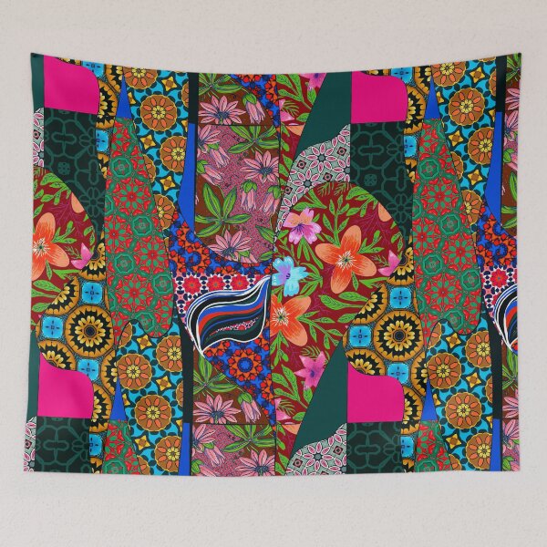 Item preview, Patchwork,mosaic,flowers,azulejo,Portuguese style art designed and sold by MariaMarinova.